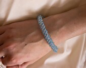 Bead bracelet "Blue Lady" Free shipping
