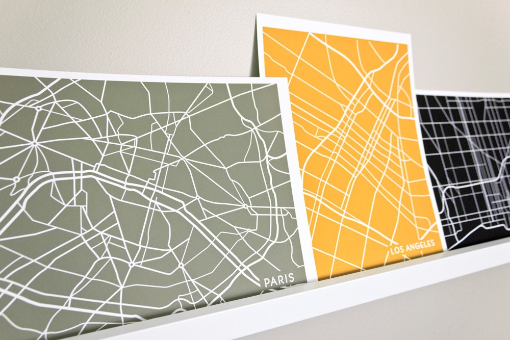 Rome City Map Art Print / Italy Map Poster Abstract Line Drawing / 8x10 Digital Print / Choose your color