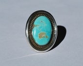 Oversized Turquoise Ring: Size 9