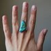 Abstract Turquoise Ring: Size 7