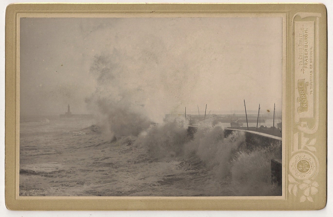 Ocean Waves cabinet card very unusual outdoor Marine scene