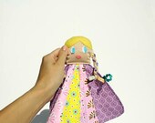 SALE Security blanket / Soft Baby Toy / Baby Blanket, Lovey , child friendly / sensory toy , Lilac , Pink ,yellow , blankie for a baby girl
