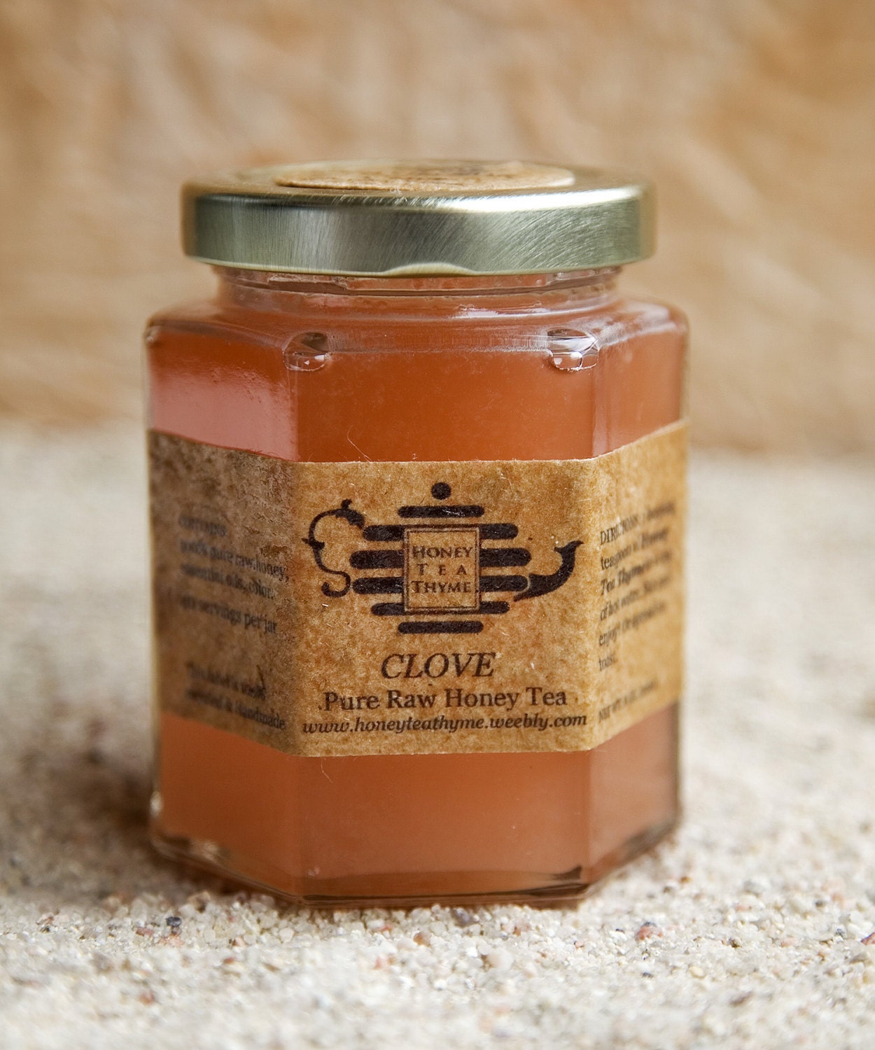 Pure Raw Honey Tea CLOVE flavored 8 oz