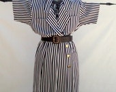 Black and White Striped Dress