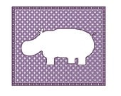 Blackwork Hippo, blackwork animals pattern, PDF, Hippos