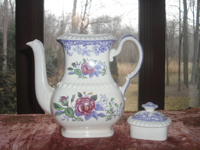 Spode Copeland Mayfloywer Pattern Coffee Pot
