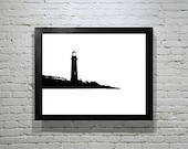 Lighthouse Hand-Cut Paper Silhouette 16x20
