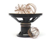 Reclaimed Sabian Hi-Hats Cymbal Brass & Black Cake Pedestal Server --- from The Audio Buffet Line