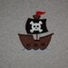 Personalized Applique Pirate Ship Shirts with Name