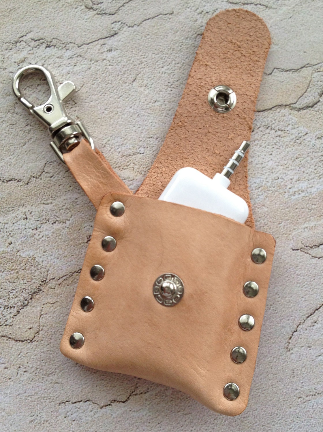 Leather Square Credit Card Reader Clip On Case - Made to Order