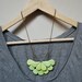 Pedals Necklace and Matching Earrings - Statement Necklace - Lime Necklace - Green Necklace - Magnesite Necklace
