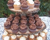 Cupcake Stand Rustic Wedding Wood Dessert Bar 3 Tier Large Size