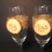Rustic Wedding Bride and Groom Champagne Glasses Mr and Mrs