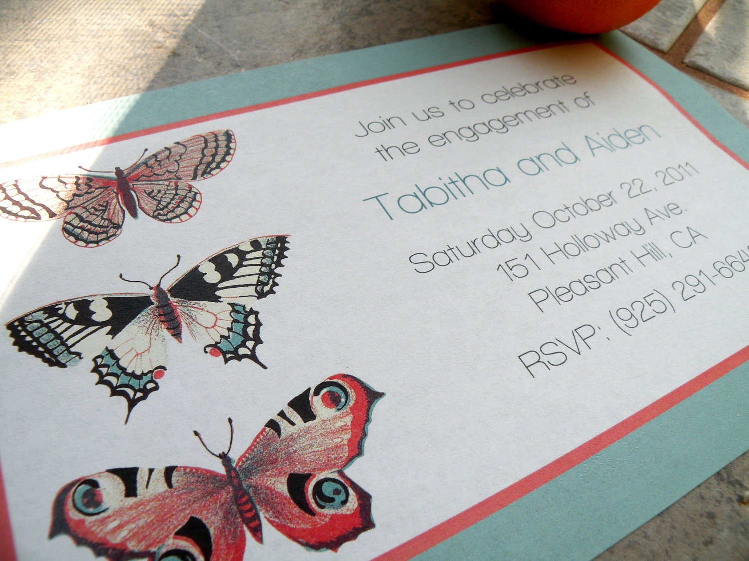 Personalized Butterfly Invitations