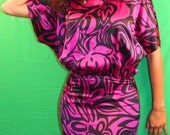 Black and Purple dress with open back fits sizes 0-6