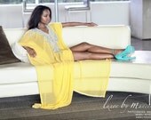 Available in RASPBERRY with Embellished Design Hand Made Kaftan-One Size