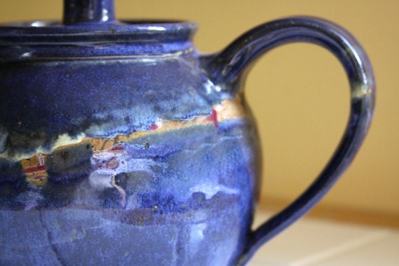 Blue Stoneware Teapot