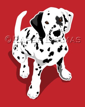 Dalmatian Dog Art Print 8 x 10 modern pop dog breed art