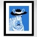 zebra art, jungle safari animal art print, custom colors, size 8 x 10 kids childrens art animals with mustaches african zebra wall art