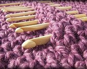 One Crochet Hook Wooden Bamboo US Size L/11, 8 mm, 6 inch length