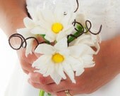 Bride Bouquet Bridal Bouquet Wedding Flowers Rustic Bouquet Unique Wedding Flower Bouquet White / Ivory handmade Daisy