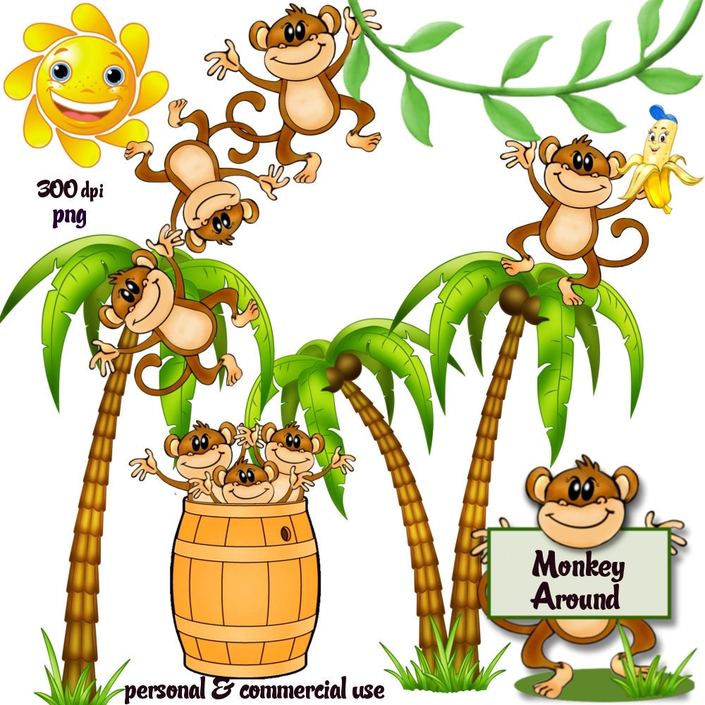 Clip Art:  Monkey Around Png Files no 118