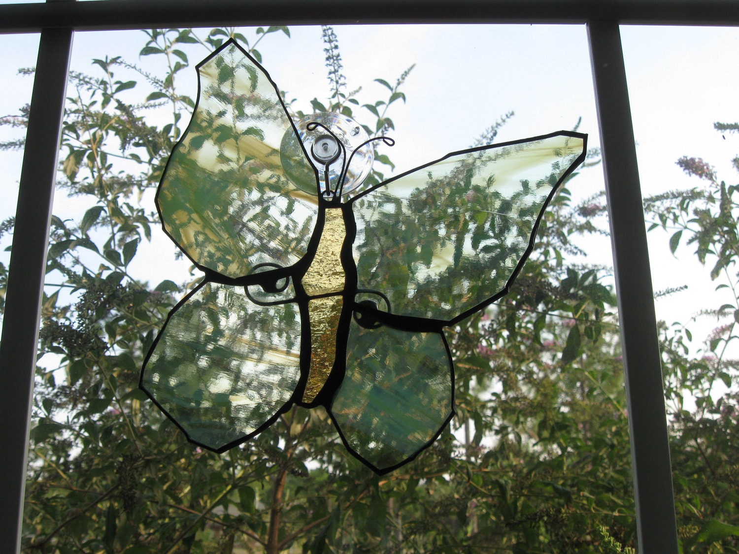 Handmade Stained Glass Butterfly Suncatcher