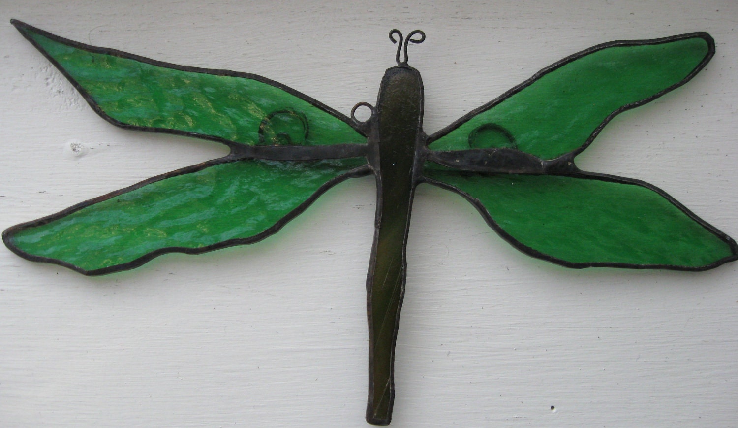 Handmade Stained Glass Dragonfly Suncatcher