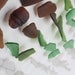 Sea Glass & Driftwood Mobile - Brown, Green, and Clear - Chevron