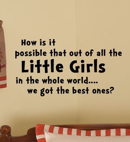 Kids Room BEST LITTLE GIRLS Nursery Vinyl Wall Words Decal