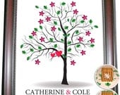 WEDDING THUMBPRINT GUESTBOOK, wedding guest book tree, guestbook wedding tree, fingerprint tree, wedding tree, Stamp Tree, 13x19 num. 103