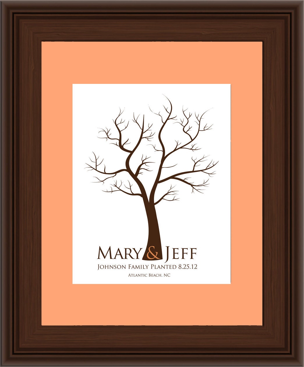 THUMBPRINT TREE, spring wedding tree guest book, fingerprint guest tree, fingerprint tree guest book, guest book Love Birds, 20x24 num.112