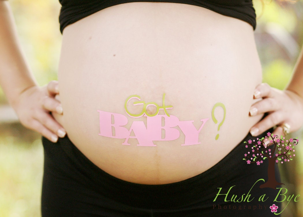 Fun and Unique "Got BABY" Baby Bump Pregnancy Sticker