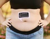 Fun and Unique "Quote Bubble" Chalkboard Baby Bump Pregnancy Sticker