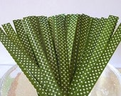 Green Polka Dots Twist Ties - Pack of 50 Twisties