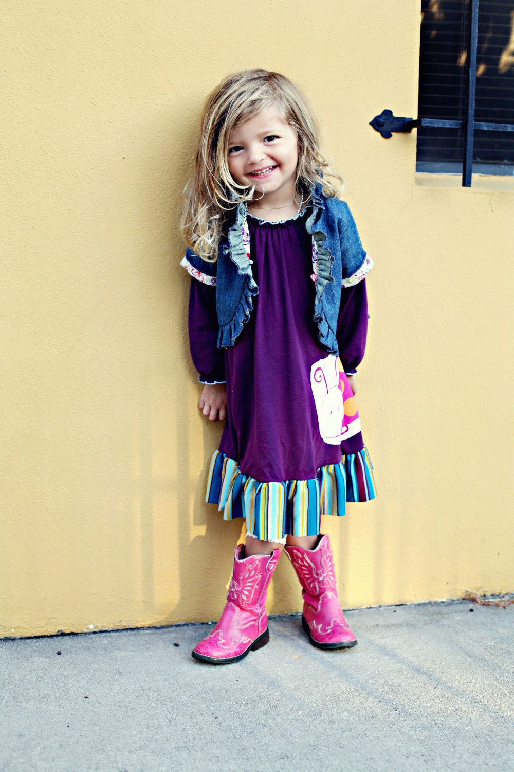 Fall Ruffled Bolero Jacket in Denim