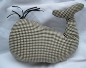 Black and White Whale (Stuffed Baby Toy/ Teether)