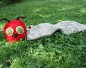 The Hungry Little Catterpillar Crocheted Hat/Beanie and Cocoon Set (0-3 Months...Ready to Ship)