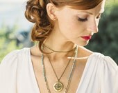 Vintage Compass Locket Necklace  great for beach wedding or graduation gift