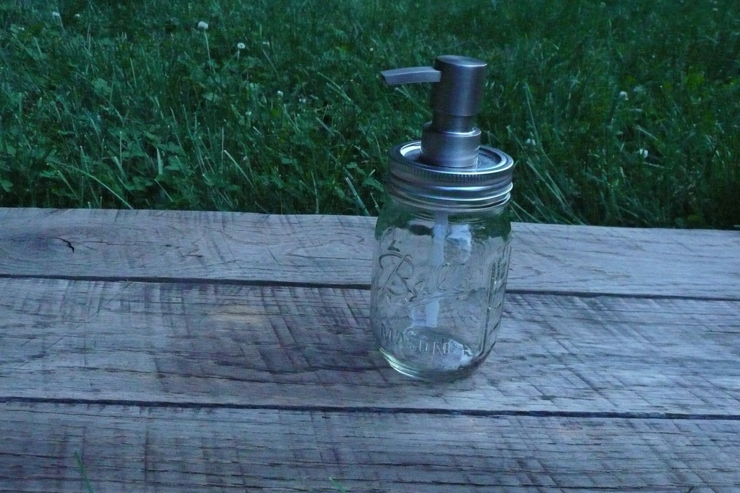 Mason Jar Soap or Lotion Dispenser - 16 ounce size - Heavy Duty Pump - Free Chalkboard Label