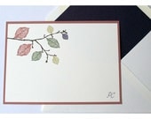 Branch and Leaves in Earth Tones Personal Stationery Set