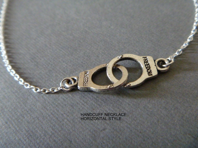 Cufflink Charm Necklace