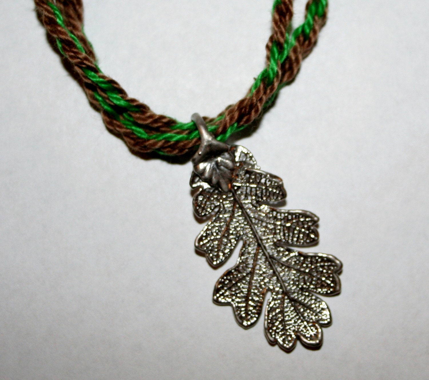 Silver Oak Leaf Necklace