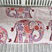 Elephant Toddler Minky Blanket - Blush Pink Fabric with Large, Colorful Elephants and Raspberry Minky - Ships in 3-4 weeks