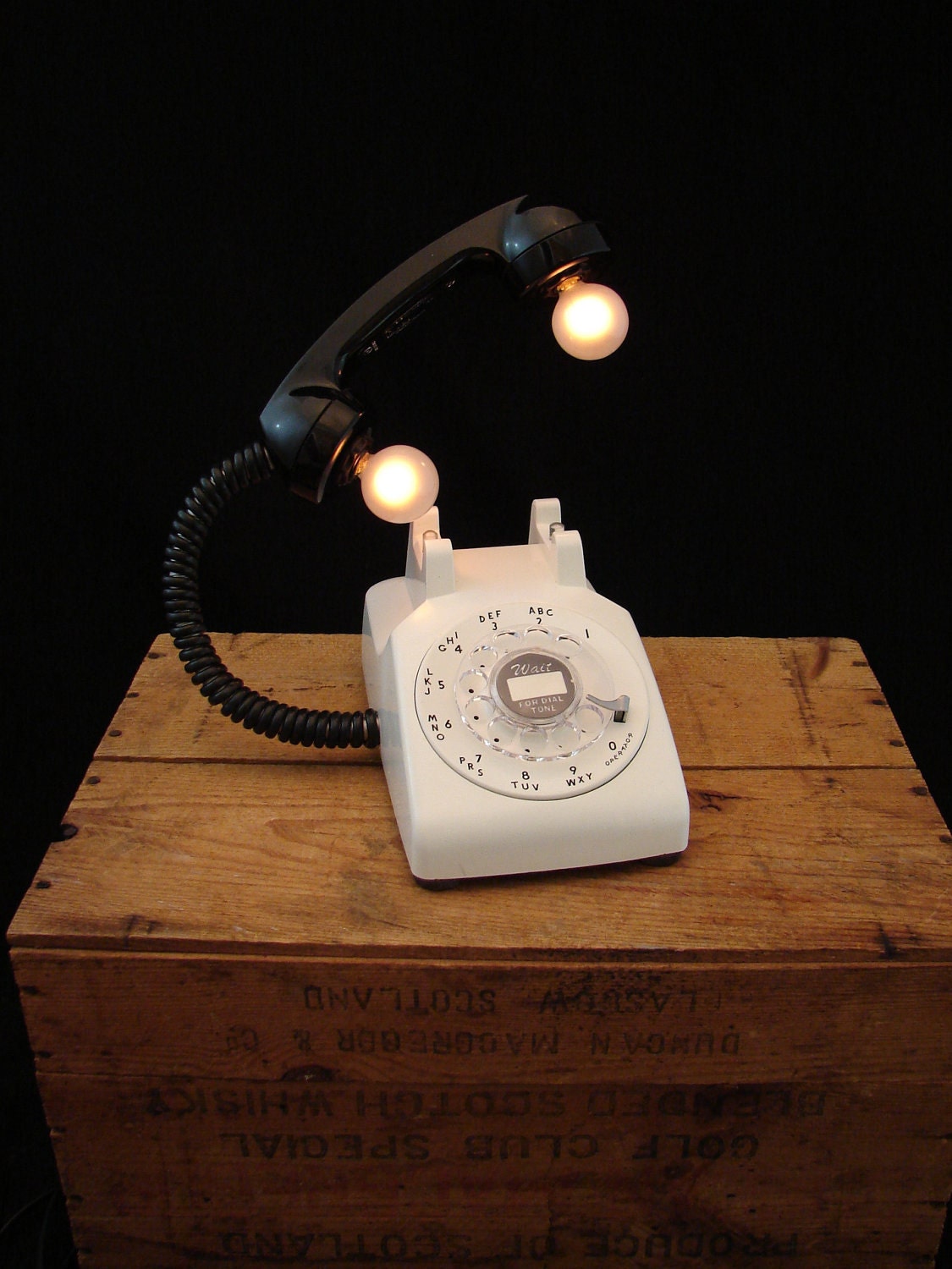 Upcycled Vintage Rotary Telephone Lamp