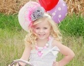 Sparkling Valentine is an adoarble Chunky Bubblegum style Necklace with Pink Heart Pendant...