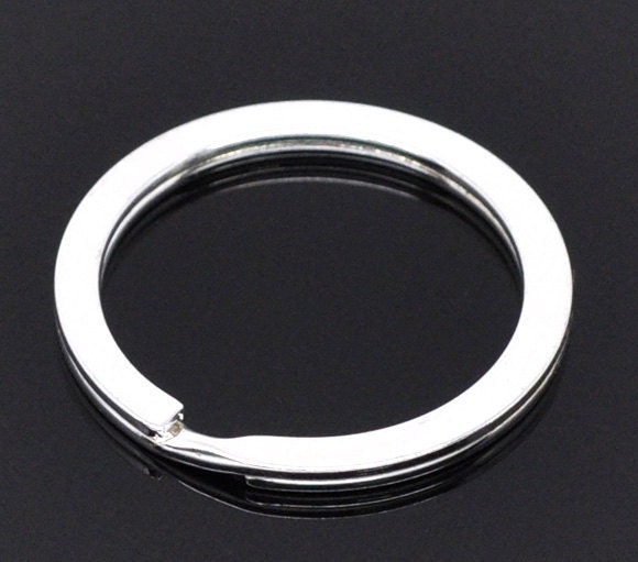 Silver Split Key Rings 30mm - Ships Immediately from California - A54