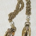 Vintage Sweater Guard Multi Chain Faux Pearl Oval