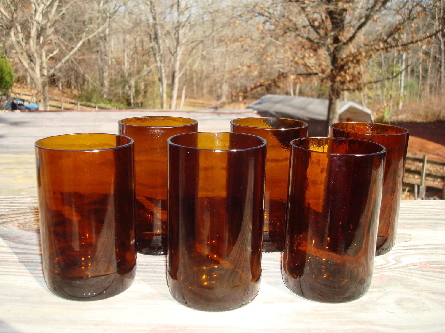 Sam Adams Beer Bottle Tumblers Repurposed by Garden Daisies Studio
