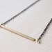 Everyday Necklace : Minimalist Necklace - A Simple Brass Bar